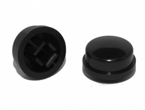 SWT-9R-BK колпачок для кнопки 12x12 черный круглый