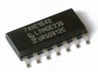 74HC164D, 8-битный сдвиговый регистр с последовательным входом, параллельным выходом
