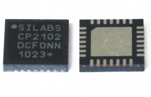 CP2102-GMR PBF, Преобразователь интерфейса USB 2.0 - UART