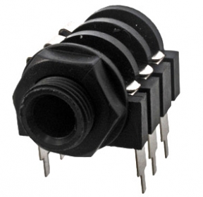 Стерео гнездо 1/4" (6.3мм) на плату