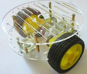 2WD+2R шасси для робота 2-моторное с энкодерами, круглое