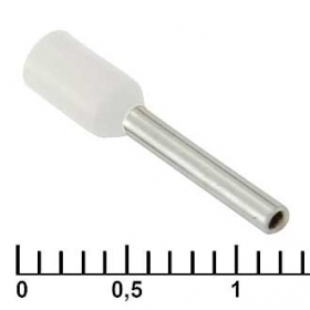 DN00710W, Кабельный наконечник 1.2x10мм, белый