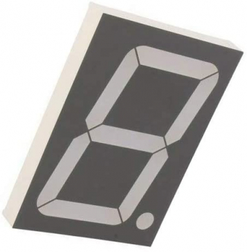 FYS-40011DUHR-21, 7- сегментный индикатор, 1-разряд, OА 101,6 мм, Красный