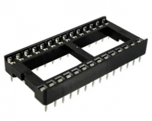 SCS-28W (SCL-28), Панелька 15.24мм для микросхемы в корпусе DIP-28