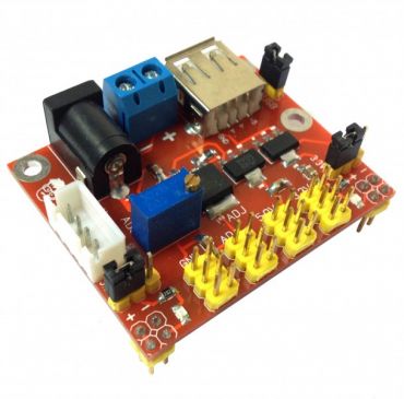 BPS 3.3V/5V/ADJ, Модуль питания для макетной платы с регулятором ...