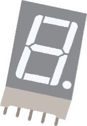 FYS-5611AG-21, 7- сегментный индикатор, 1 разряд