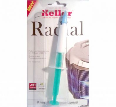 Клей теплопроводный Radial - Keller в шприце 2 мл.