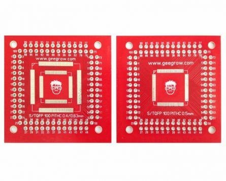 GEEGROW Плата переходная S/TQFP100 0.4мм / S/TQFP100 0.63мм на DIP100